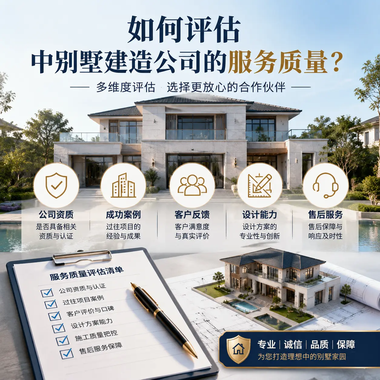 如何评估 荔波 中别墅建造公司的服务质量?