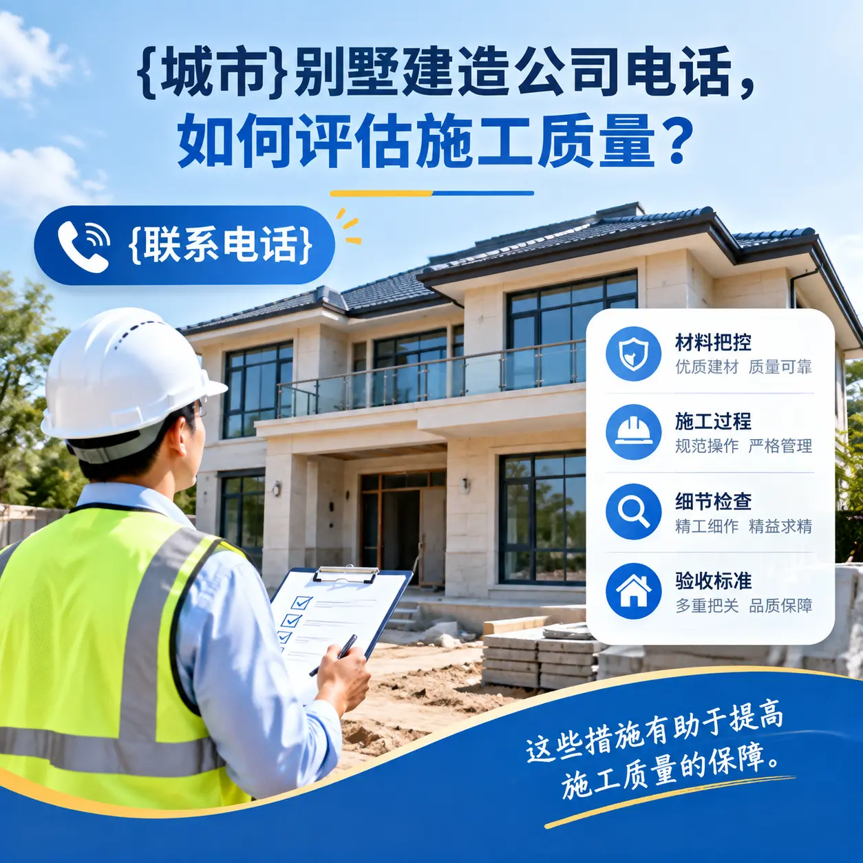 荔波别墅建造公司电话,如何评估施工质量?