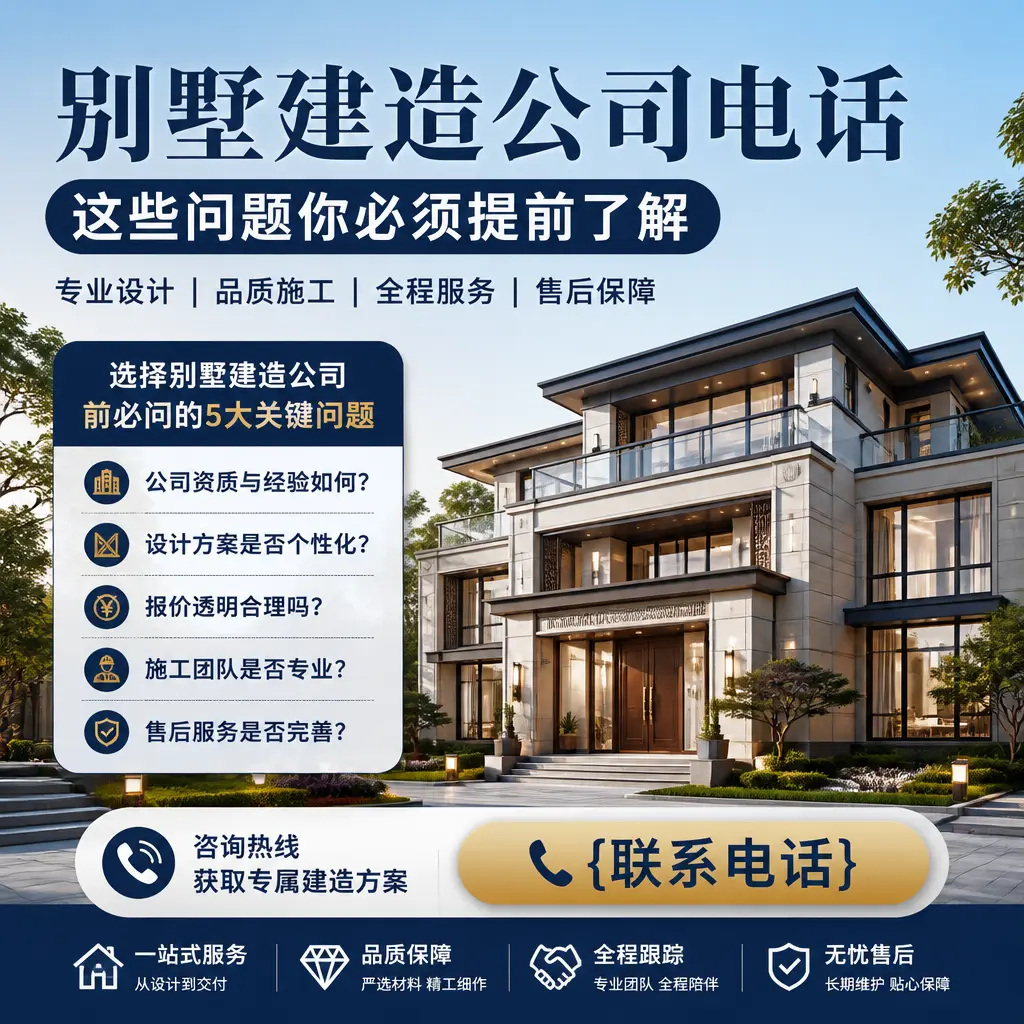 荔波别墅建造公司电话，这些问题你必须提前了解