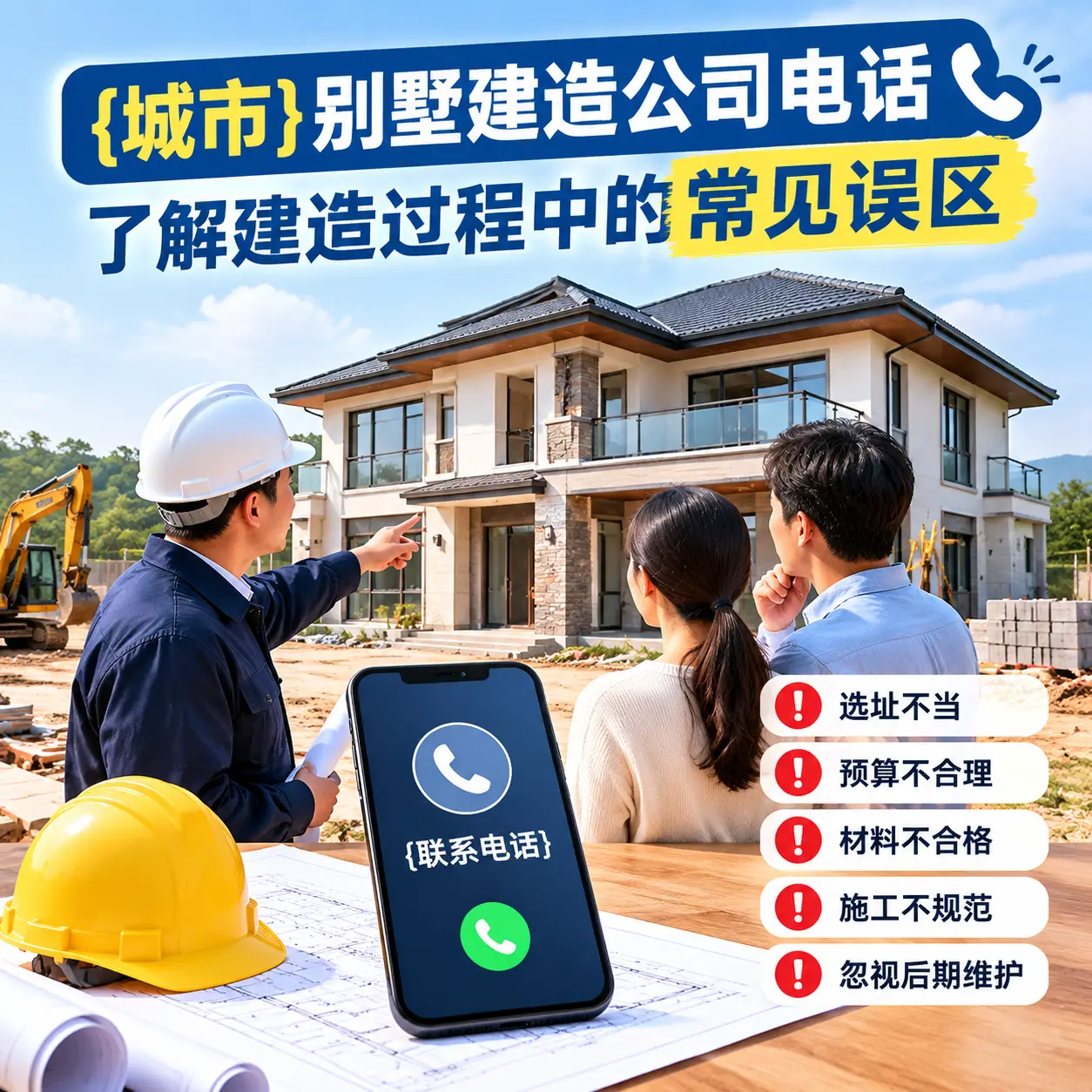 荔波别墅建造公司电话,了解建造过程中的常见误区